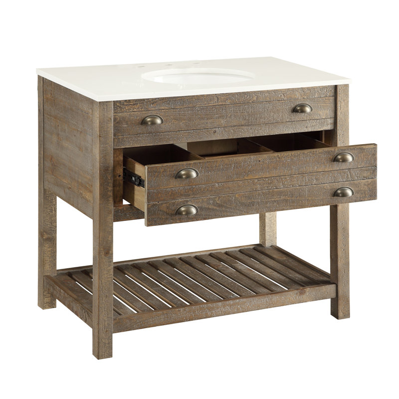 Birch Lane™ Leila 36'' Single Bathroom Vanity with Marble Top & Reviews